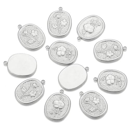Stainless Steel Pendants, 304 Stainless Steel, DIY & different styles for choice, original color, 15.30x20.70mm, 5PCs/Bag, Sold By Bag