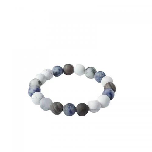 Fashion Turquoise Bracelets, Howlite, with Map Stone & Sodalite, polished, Unisex & different size for choice, more colors for choice, Length:Approx 18 cm, Sold By PC