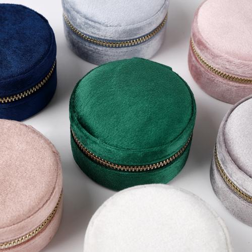 Multifunctional Jewelry Box Velvet Round dustproof Sold By PC
