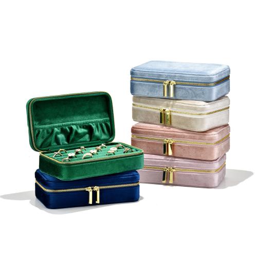 صندوق مجوهرات متعددة الوظائف, المخملية, الغبار, المزيد من الألوان للاختيار, 184x102x53mm, تباع بواسطة PC