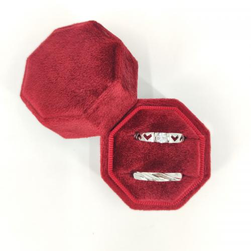 Multifunctionele sieraden box, Velvet, Achthoek, Stofdicht & verschillende stijlen voor de keuze, meer kleuren voor de keuze, 50x50x45mm, Verkocht door PC
