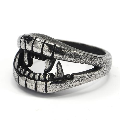 Titanium Steel Finger Ring, Antique finish, Unisex & different size for choice, original color, Sold By PC