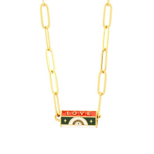 Evil Eye Biżuteria Naszyjnik, Mosiądz, ze 5cm przedłużeniami łańcuszka, biżuteria moda & dla kobiety & emalia, złoty, bez zawartości niklu, ołowiu i kadmu, 20mm, długość około 40 cm, sprzedane przez PC