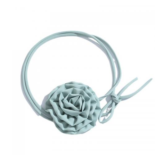 Fashion Choker Necklace, Cloth, petals, handmade, for woman, more colors for choice, Length:Approx 140 cm, Sold By PC