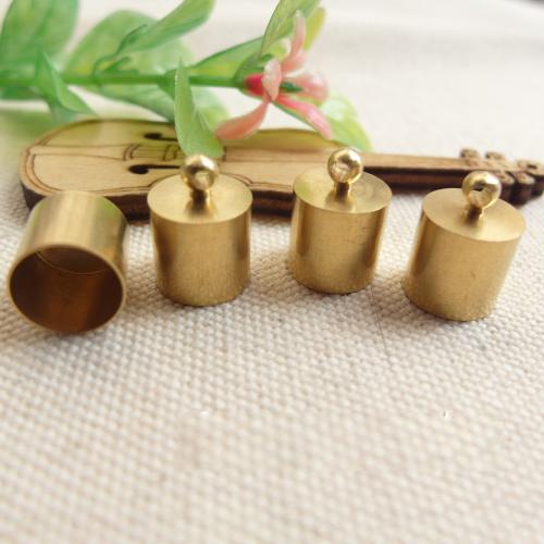 Brass Cord Tips plated DIY golden Sold By PC