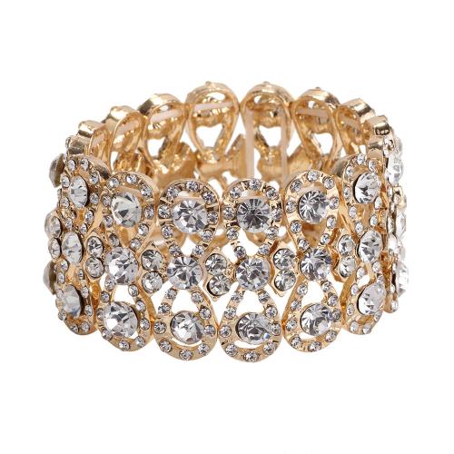 Zinc Alloy Bangle plated for woman & with rhinestone Inner Approx 45mm Sold By PC
