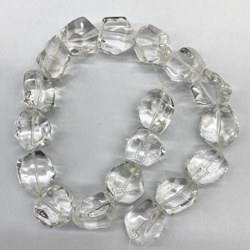 Natuurlijke bergkristal kralen, DIY & verschillende grootte voor keus, duidelijk, Per verkocht Ca 40 cm Strand