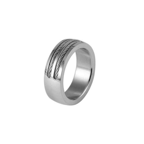 Stainless Steel Finger Ring 304 Stainless Steel polished fashion jewelry & for man original color Sold By PC