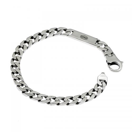 925 Sterling Silver Bangle Bracelet, polished, Unisex, silver color, Length:Approx 20 cm, Sold By PC