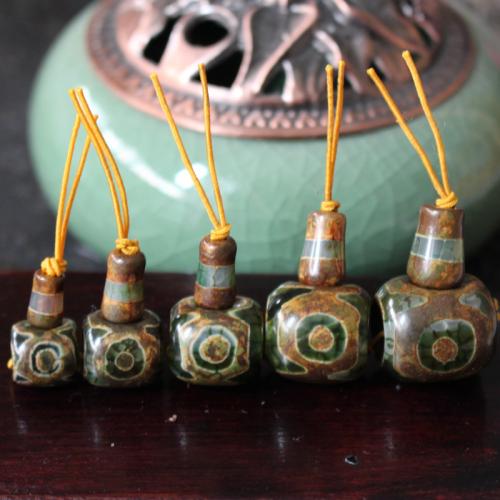 Tibetanski ahat 3-rupu Guru perla, Prirodno & možete DIY & različite veličine za izbor, 10računala/Lot, Prodano By Lot