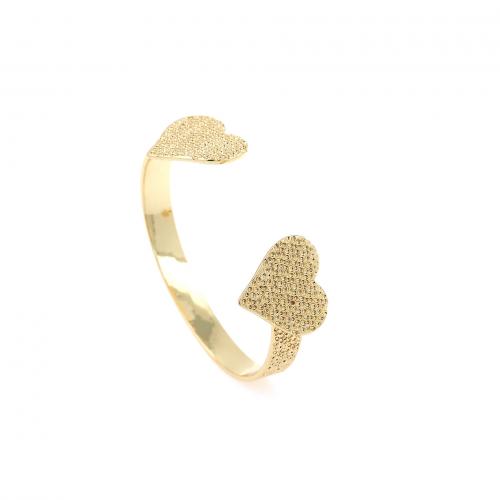 Brass Bracelet & Bangle Heart 18K gold plated fashion jewelry & for woman nickel lead & cadmium free Inner Approx 56mm Sold By PC