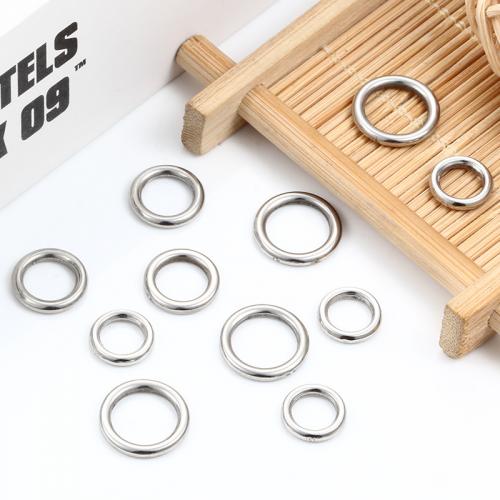 Roestvrij staal ring connectors, 304 roestvrij staal, Donut, DIY & verschillende grootte voor keus, nikkel, lood en cadmium vrij, Ca 5pC's/Bag, Verkocht door Bag