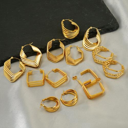 Stainless Steel Lever Back Earring 304 Stainless Steel gold color plated & for woman Sold By Pair