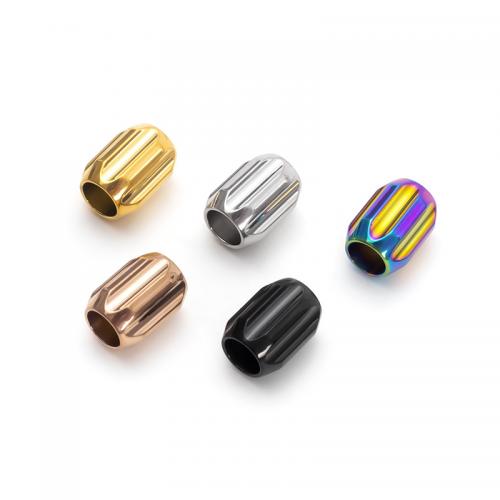 Acero inoxidable Beads gran agujero, acero inoxidable 304, chapado, Bricolaje, más colores para la opción, 5PCs/Grupo, Vendido por Grupo