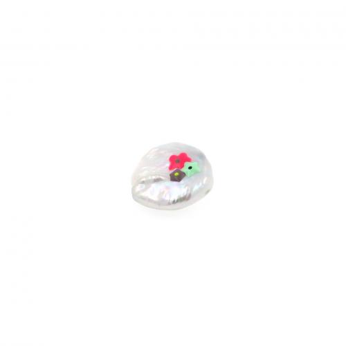 Přírodní sladkovodní perly perlí, Sladkovodní Pearl, módní šperky & DIY & smalt, smíšené barvy, 16.10x16.10x3.80mm, Prodáno By PC