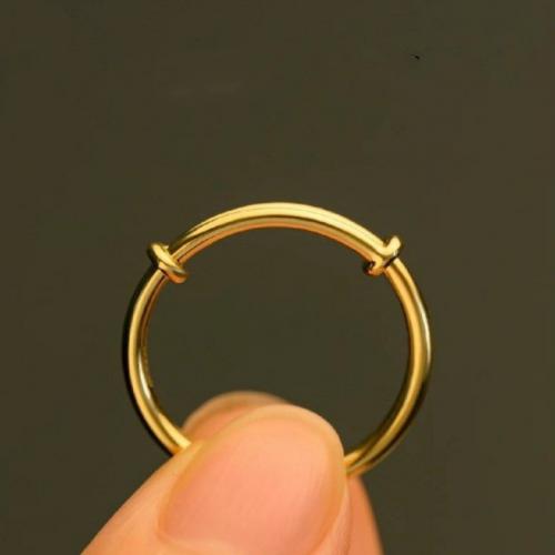 Zinc Alloy Manchet Finger Ring, gold plated, mode sieraden & voor vrouw, Maat:6-8, Verkocht door PC
