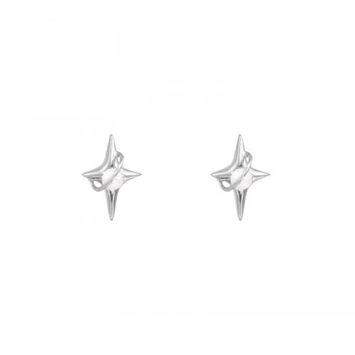 Zinc Alloy Stud Earring with Plastic Pearl silver color plated fashion jewelry & for man Sold By Pair