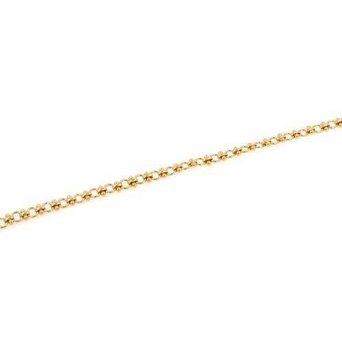Cadeia de colar de latão, cobre, 18K banhado a ouro, joias de moda & DIY, níquel, chumbo e cádmio livre, 7mm, vendido por m