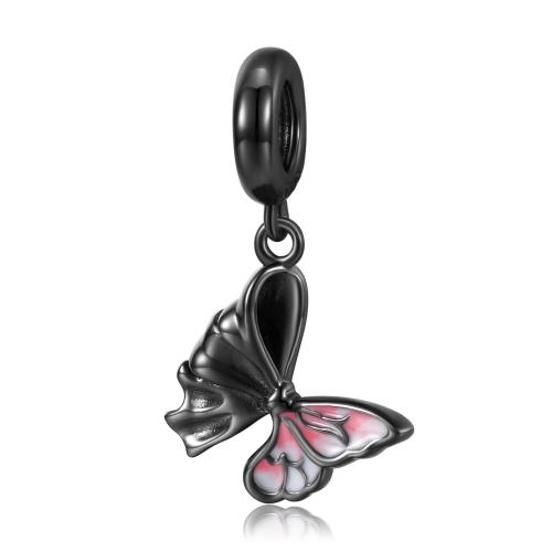 925 Sterling Silver Pendant Butterfly DIY & enamel nickel lead & cadmium free Sold By PC