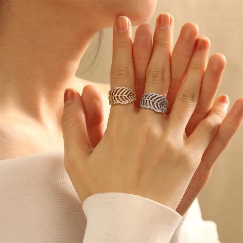 Messing ringen, met Cubic Zirconia, plated, voor vrouw, meer kleuren voor de keuze, nikkel, lood en cadmium vrij, Verkocht door PC