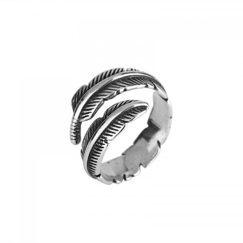 Brass Finger Ring Feather Antique finish fashion jewelry & for woman original color nickel lead & cadmium free Diameter :13mm width :14mm. Sold By PC