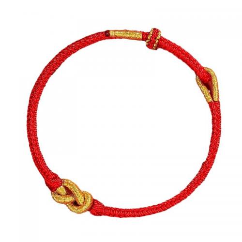 Katoenen koord Armband, handgemaakt, folk stijl & uniseks & gevlochten, rood, Lengte Ca 6-8 inch, Verkocht door PC