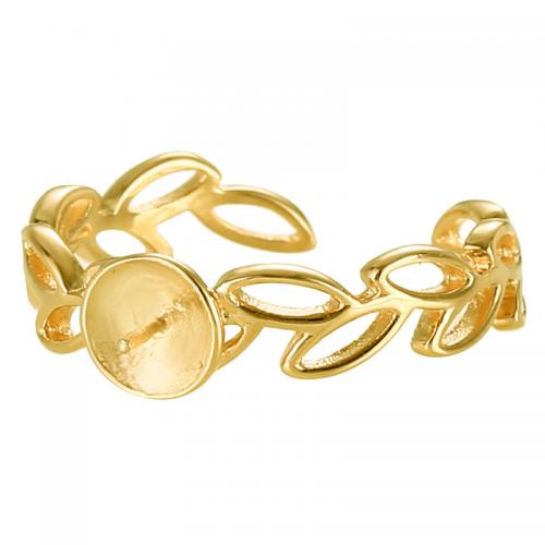 Brass Ring Mountings plated DIY & hollow US Ring Sold By PC
