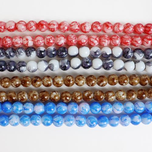 Fashion Glass Beads, Round, fashion jewelry & DIY, more colors for choice, 10x9mm, Approx 84PCs/Strand, Sold By Strand