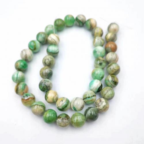 Jade Perlen, persische Jade, rund, poliert, Modeschmuck & DIY & verschiedene Größen vorhanden, gemischte Farben, verkauft von Strang