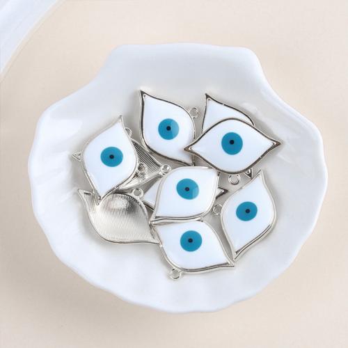 Evil Eye Pendants Zinc Alloy plated fashion jewelry & DIY & enamel nickel lead & cadmium free Approx Sold By Bag