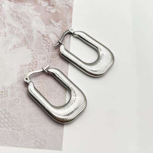 Stainless Steel Lever Back Earring 304 Stainless Steel polished fashion jewelry & for woman silver color Sold By Pair