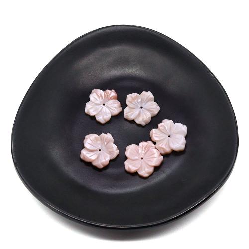 Shell Pendants Freshwater Shell Flower Carved DIY pink 20mm Sold By PC