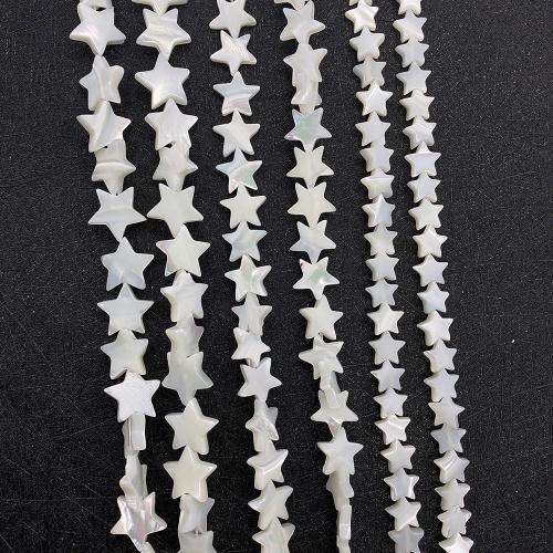 Missangas de conchas naturais do mar , concha, Estrela, DIY & tamanho diferente para a escolha, branco, vendido para Aprox 38 cm Strand