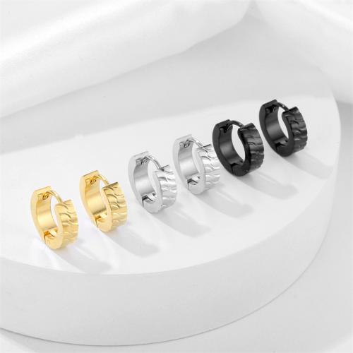 Titanium Staal Earring, plated, mode sieraden, meer kleuren voor de keuze, 13x13mm, Verkocht door PC