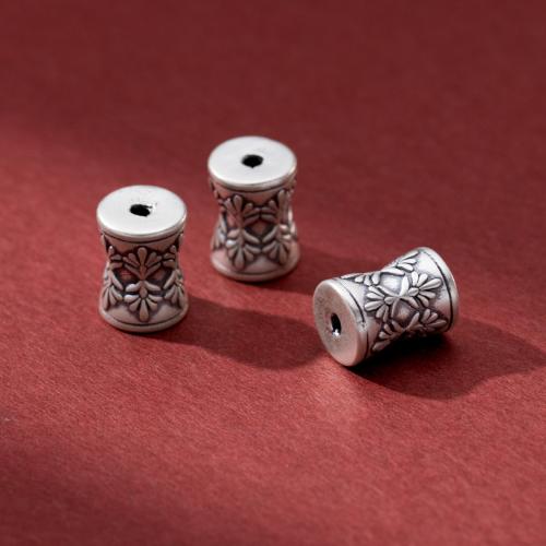 Perlas de espaciador, plata de ley 925, Bricolaje, color original, 9.50x13mm, agujero:aproximado 2.1mm, Vendido por UD