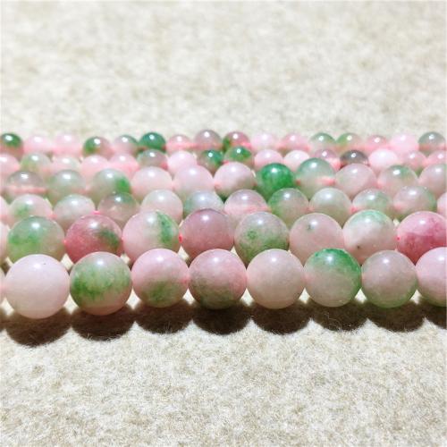 Jade perle, kvarcit Jade, Krug, modni nakit & možete DIY & različite veličine za izbor, miješana boja, Prodano Per Približno 38-40 cm Strand