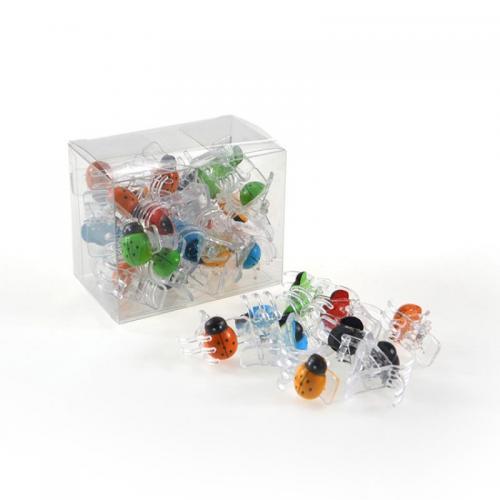 Haar Claw Clips, Plastic, met Hout, Lieveheersbeestje, Duurzame, gemengde kleuren, 31x23mm, Verkocht door box