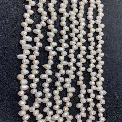 Riso coltivato in perla d'acqua dolce, perla d'acquadolce coltivata naturalmente, DIY & formato differente per scelta, bianco, Venduto per Appross. 38 cm filo