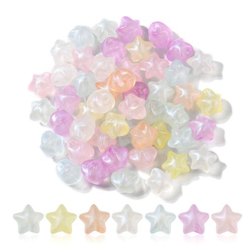 Akryl smykker perler, Stjerne, du kan DIY, flere farver til valg, 30pc'er/Bag, Solgt af Bag