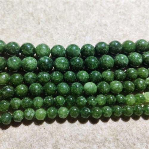 Koraliki z kameniem szlachetnym, Kamień jaspis, Koło, DIY & różnej wielkości do wyboru, zielony, sprzedawane na około 38-40 cm Strand
