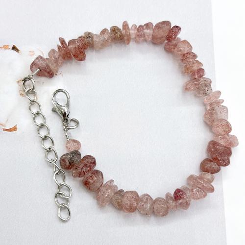 Gemstone Bracelets Natural Stone with 5cm extender chain polished fashion jewelry & Unisex nickel lead & cadmium free Length Approx 17 cm Sold By PC