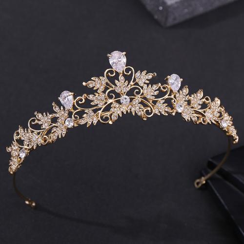 Bridal Tiaras Zinc Alloy with Cubic Zirconia fashion jewelry & for woman nickel lead & cadmium free Inner Approx 155mm Sold By PC