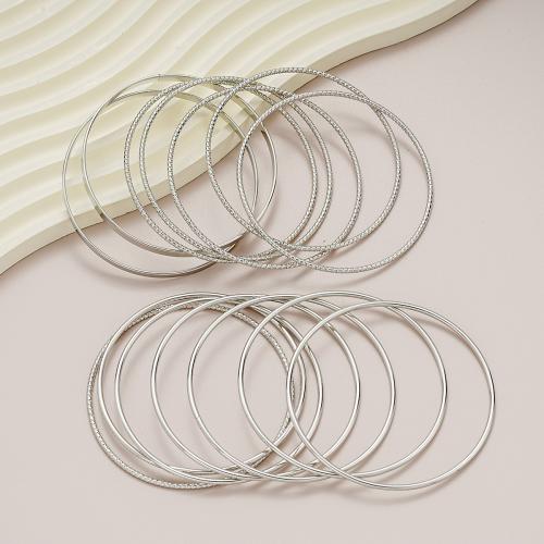 Zinc Alloy Bangle plated 14 pieces & fashion jewelry & for woman nickel lead & cadmium free Bracelet cm Sold By Set