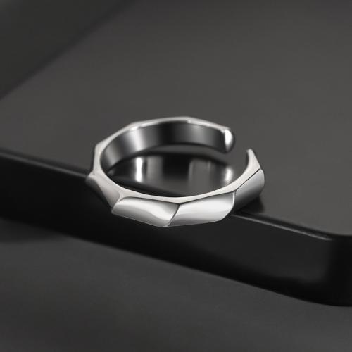 Zinc Alloy Manchet Finger Ring, silver plated, mode sieraden & voor de mens, Maat:7-11, Verkocht door PC