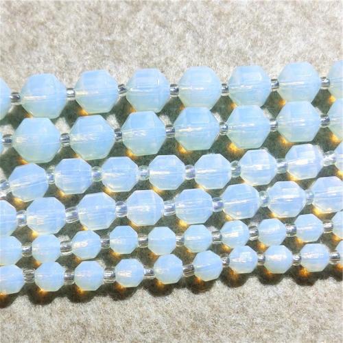 Gemstone Smycken Pärlor, Opal, DIY & olika storlek för val & fasetterad, vit, Såld Per Ca 36-38 cm Strand
