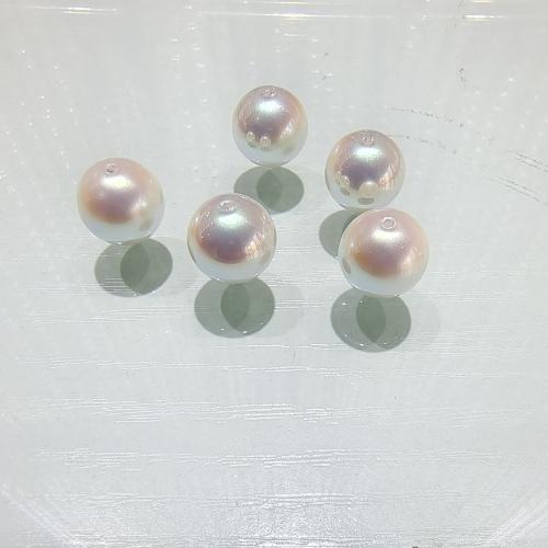 Perline in vetro, perla in vetro, Cerchio, DIY & formato differente per scelta, bianco, Appross. 10PC/borsa, Venduto da borsa