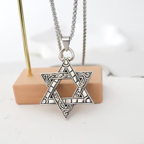 Zinc Alloy Pendants Hexagram plated DIY silver color nickel lead & cadmium free Sold By PC
