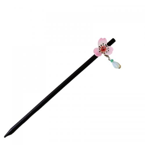 Hair Stick Lampwork with Wood & Zinc Alloy vintage & for woman 160mm Sold By PC