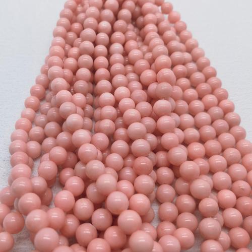 Jade perle, Mashan Jade, Krug, uglađen, možete DIY & različite veličine za izbor, roze, Prodano Per Približno 40 cm Strand