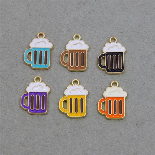 Zinc Alloy Enamel Pendants Cup plated fashion jewelry & DIY nickel lead & cadmium free Approx Sold By Bag
